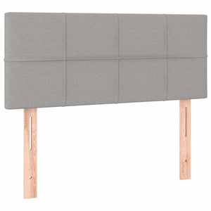 Κρεβάτι Boxspring με Στρώμα Ανοιχτό Γκρι 120x200 εκ. Υφασμάτινο