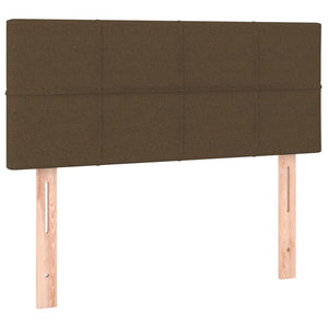 Κρεβάτι Boxspring με Στρώμα Σκούρο Καφέ 120x200 εκ. Υφασμάτινο