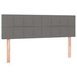 Κρεβάτι Boxspring με Στρώμα Σκούρο Γκρι 140x190 εκ. Υφασμάτινο