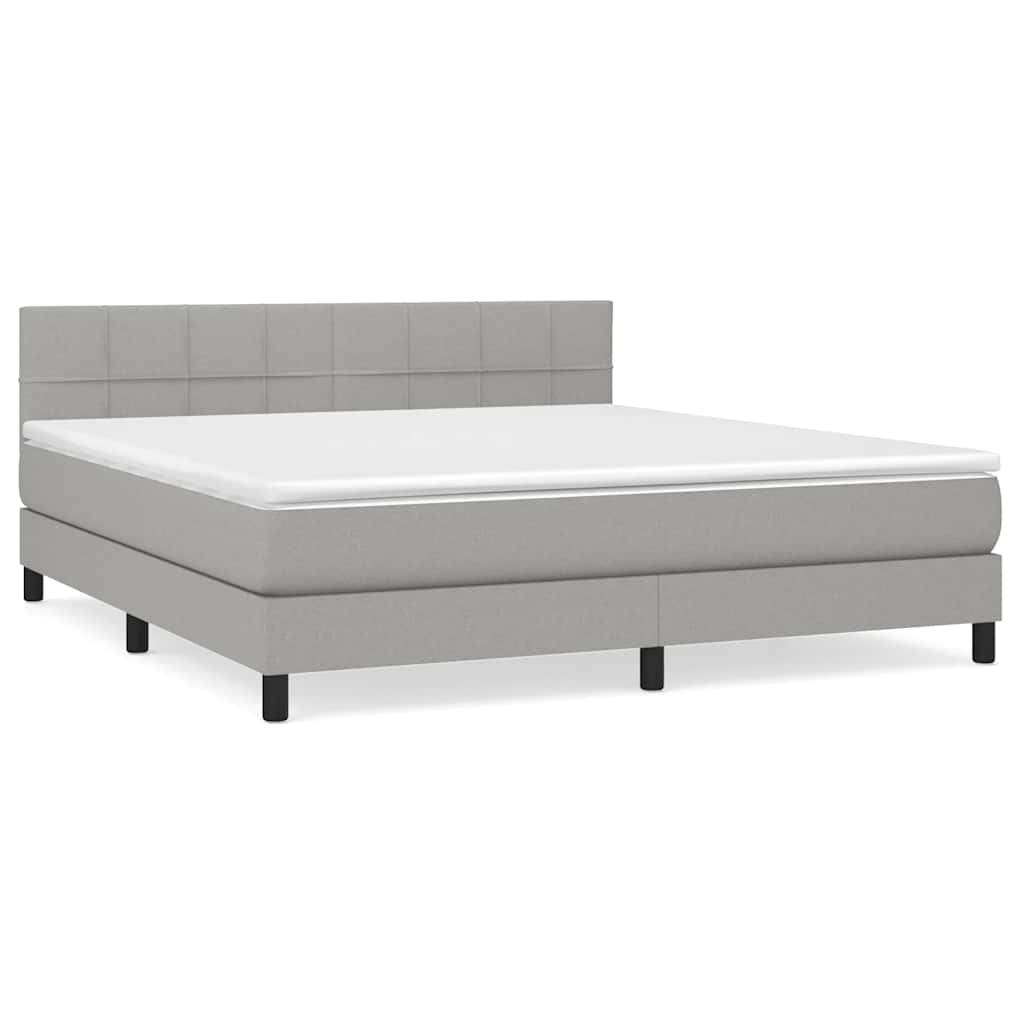 Κρεβάτι Boxspring με Στρώμα Αν. Πράσινο 160x200εκ Υφασμάτινο