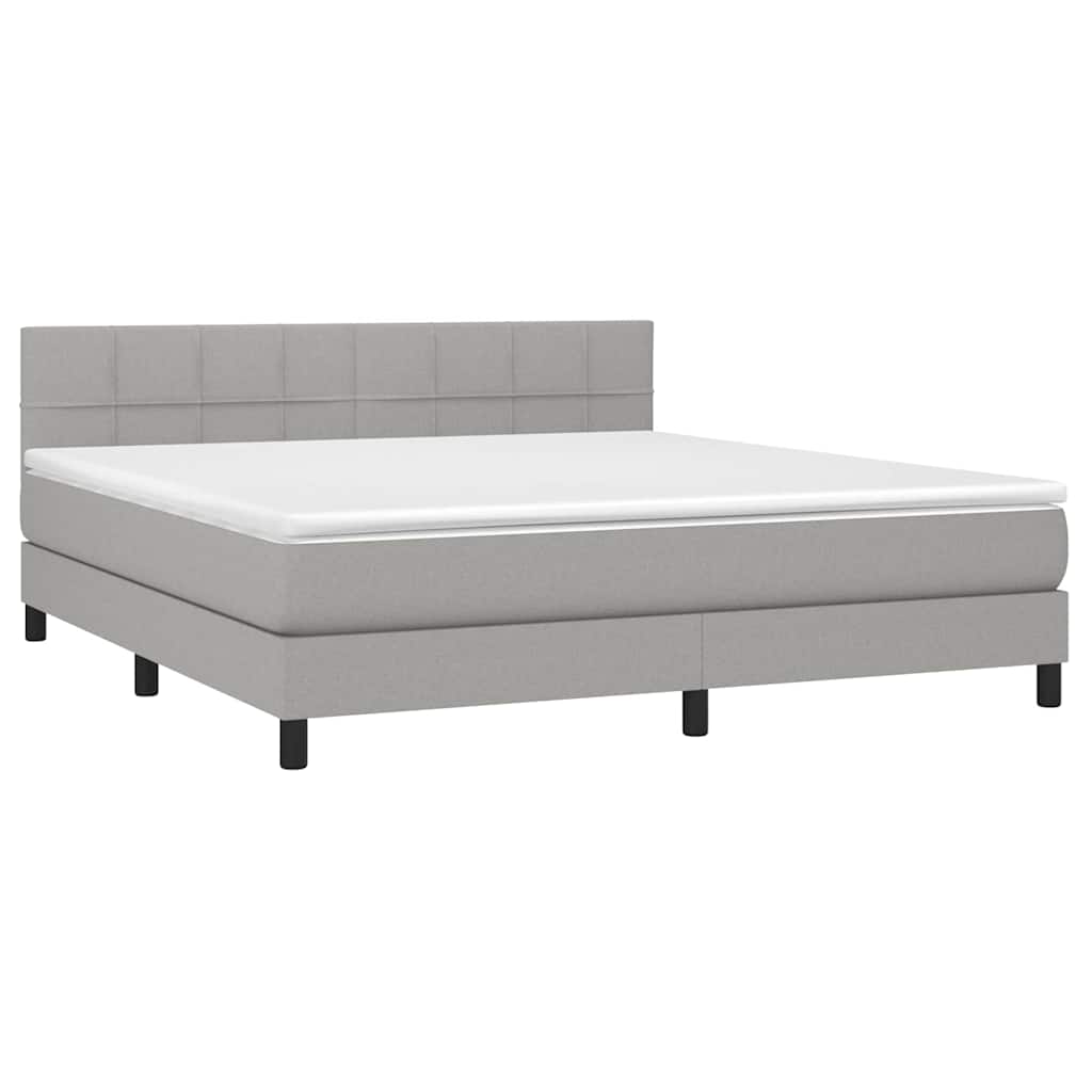 Κρεβάτι Boxspring με Στρώμα Αν. Πράσινο 160x200εκ Υφασμάτινο