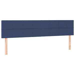Κρεβάτι Boxspring με Στρώμα Μπλε 160x200 εκ. Υφασμάτινο