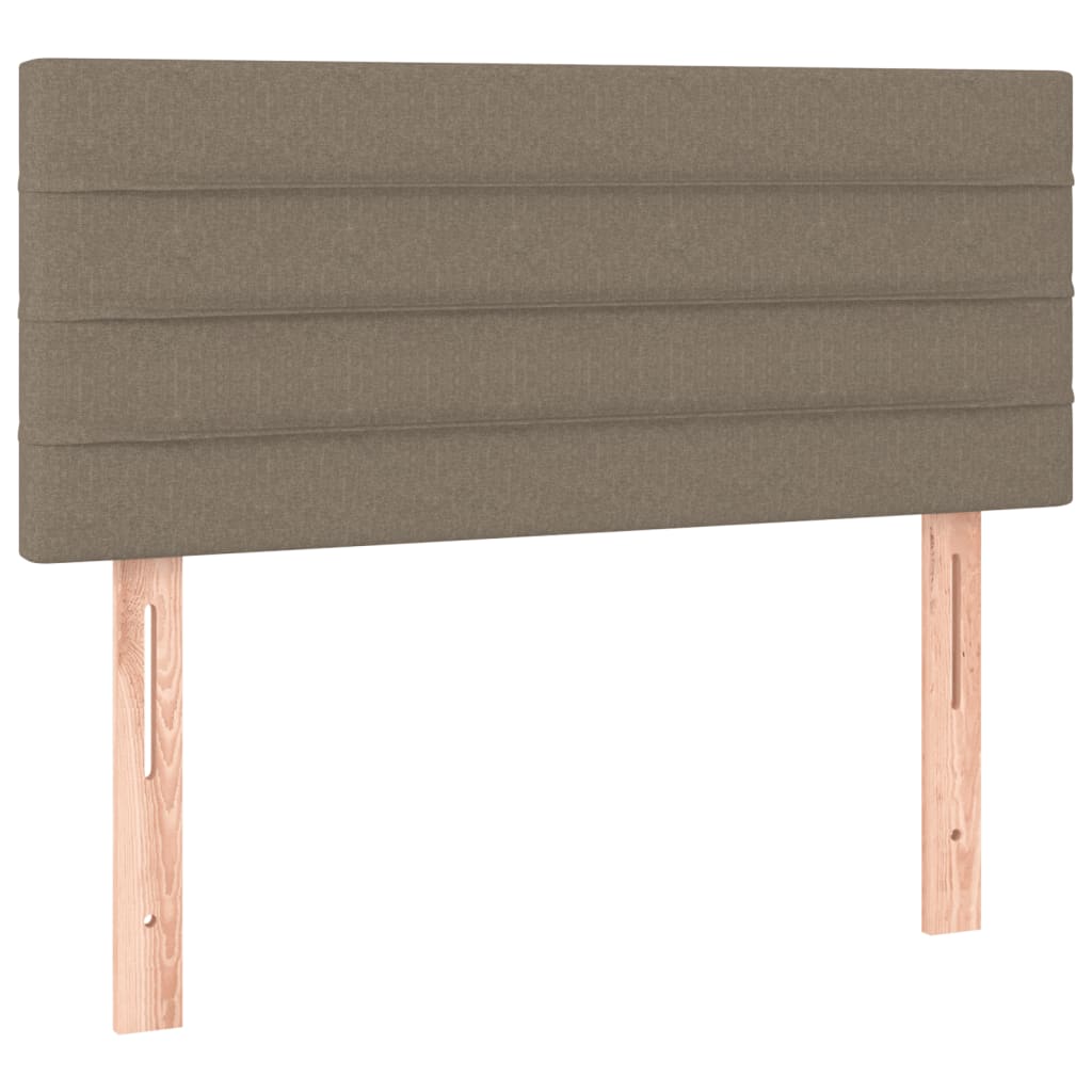 Κρεβάτι Boxspring με Στρώμα Taupe 80x200 εκ. Υφασμάτινο