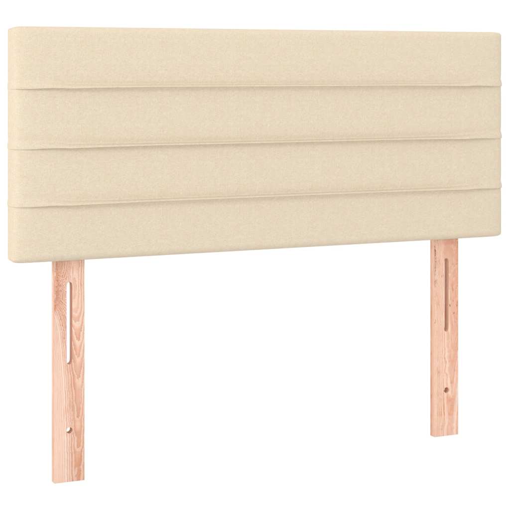 Κρεβάτι Boxspring με Στρώμα Κρεμ 100 x 200 εκ. Υφασμάτινο