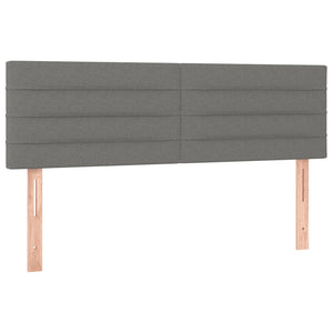 Κρεβάτι Boxspring με Στρώμα Σκούρο Γκρι 140x190 εκ. Υφασμάτινο