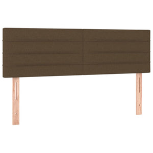 Κρεβάτι Boxspring με Στρώμα Σκούρο Καφέ 140x200 εκ Υφασμάτινο