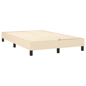 Κρεβάτι Boxspring με Στρώμα Κρεμ 120x200 εκ. Υφασμάτινο - Pakobazaar