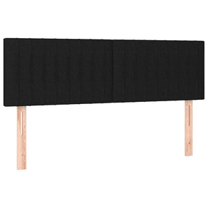 Κρεβάτι Boxspring με Στρώμα Μαύρο 140x190 εκ. Υφασμάτινο