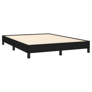 Κρεβάτι Boxspring με Στρώμα Μαύρο 140x200 εκ. Υφασμάτινο