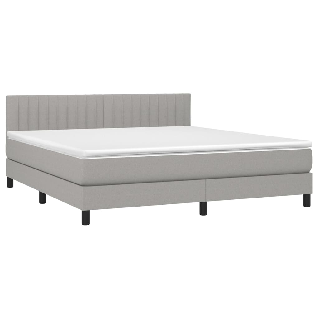 Κρεβάτι Boxspring με Στρώμα Αν. Πράσινο 160x200εκ Υφασμάτινο