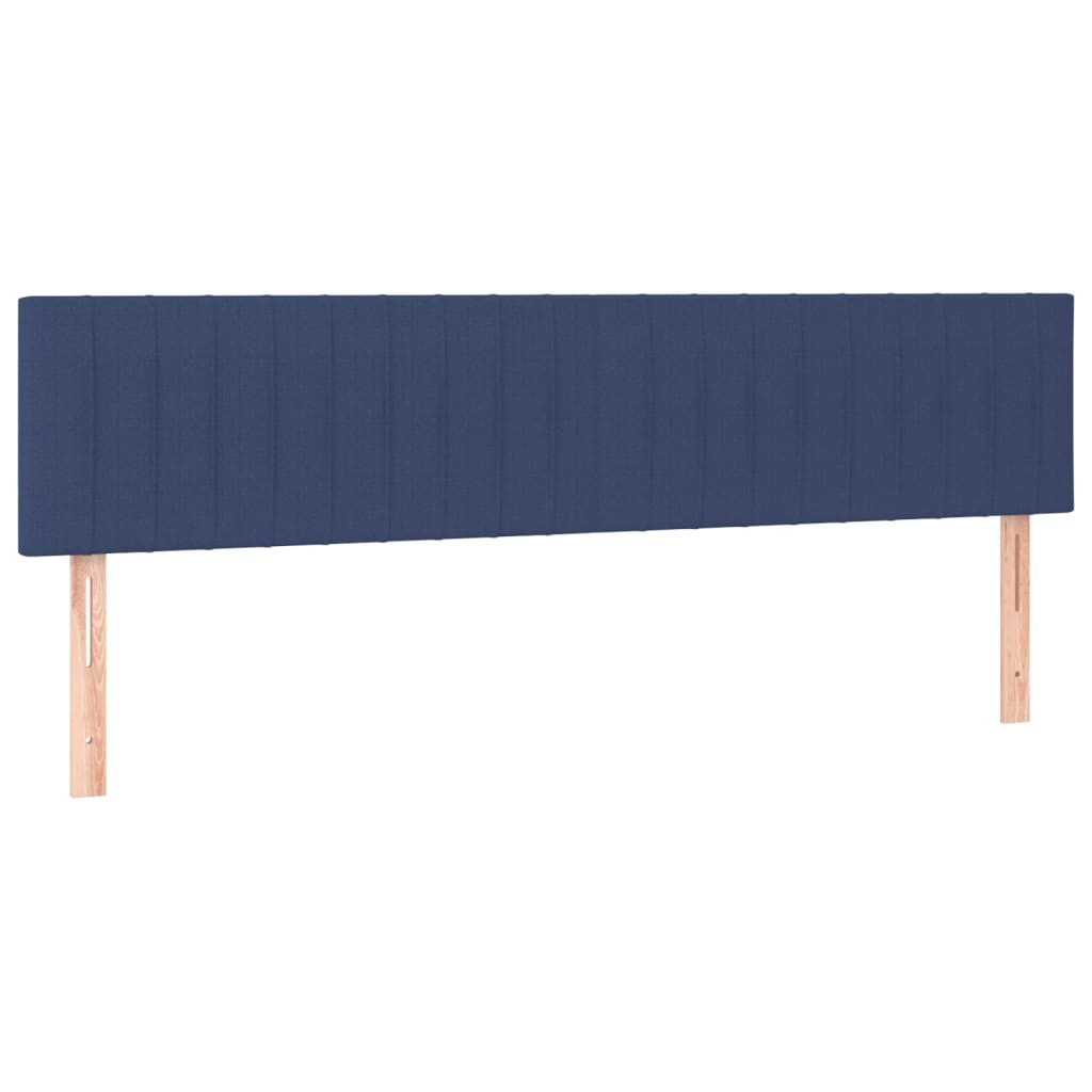 Κρεβάτι Boxspring με Στρώμα Μπλε 160x200 εκ. Υφασμάτινο