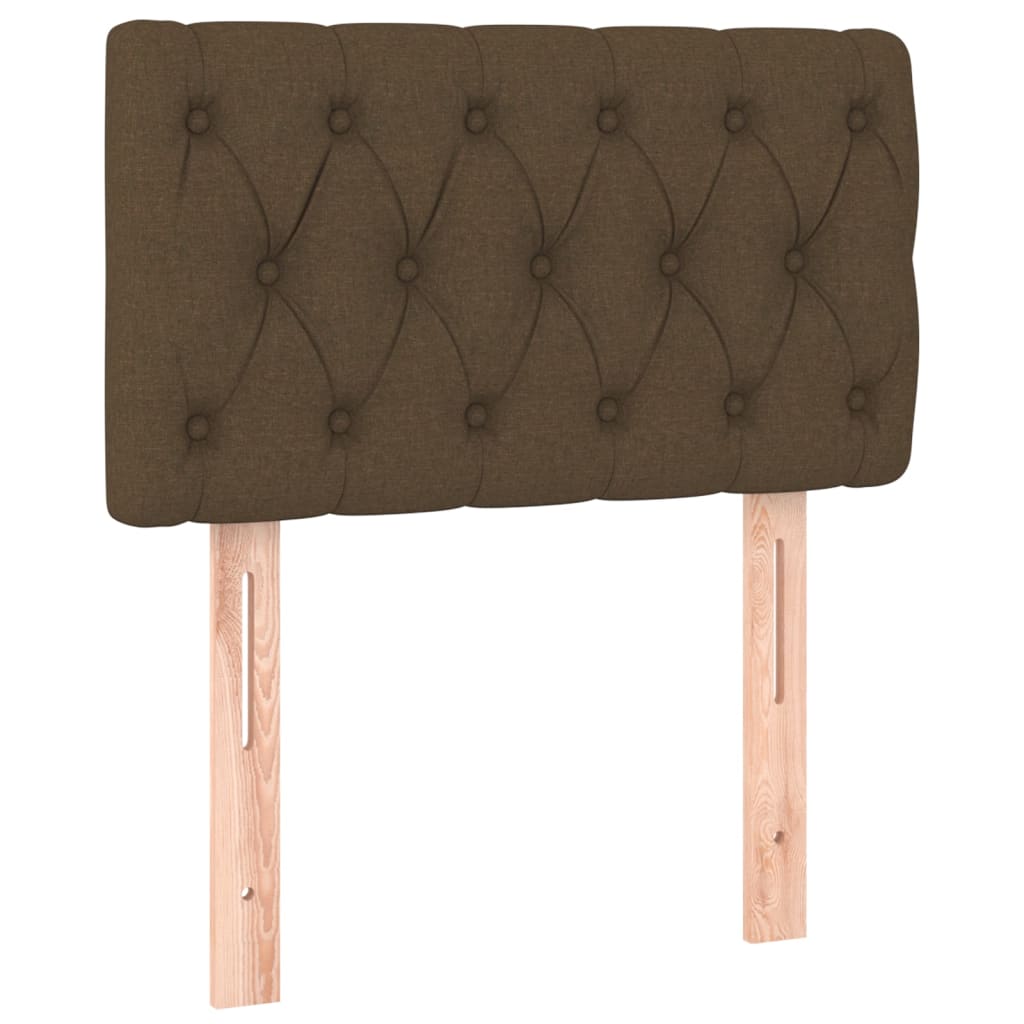 Κρεβάτι Boxspring με Στρώμα Σκούρο Καφέ 80x200 εκ. Υφασμάτινο