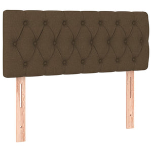 Κρεβάτι Boxspring με Στρώμα Σκούρο Καφέ 100x200 εκ. Υφασμάτινο