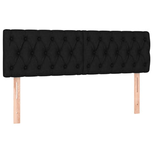 Κρεβάτι Boxspring με Στρώμα Μαύρο 140x190 εκ. Υφασμάτινο