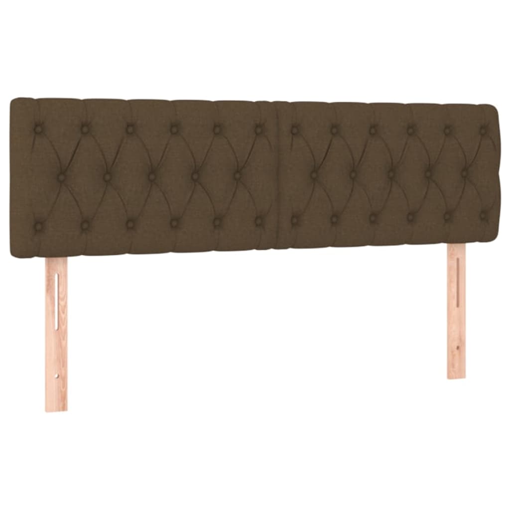 Κρεβάτι Boxspring με Στρώμα Σκούρο Καφέ 140x200 εκ Υφασμάτινο - Pakobazaar