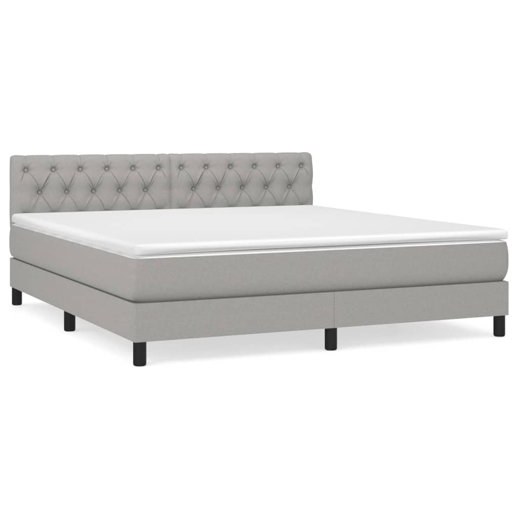 Κρεβάτι Boxspring με Στρώμα Αν. Πράσινο 160x200εκ Υφασμάτινο