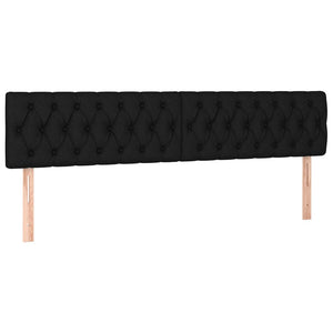 Κρεβάτι Boxspring με Στρώμα Μαύρο 180x200 εκ. Υφασμάτινο