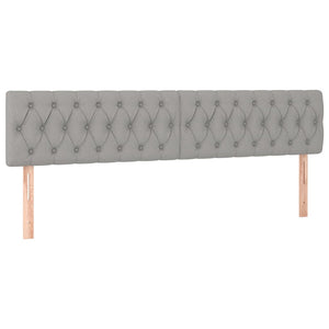 Κρεβάτι Boxspring με Στρώμα Ανοιχτό Γκρι 200x200 εκ. Υφασμάτινο - Pakobazaar