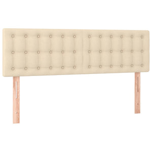 Κρεβάτι Boxspring με Στρώμα Κρεμ 140x190 εκ. Υφασμάτινο - Pakobazaar