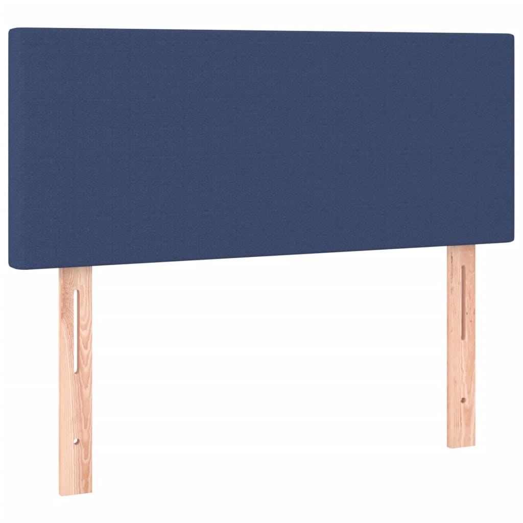 Κρεβάτι Boxspring με Στρώμα Μπλε 90x190 εκ.Υφασμάτινο