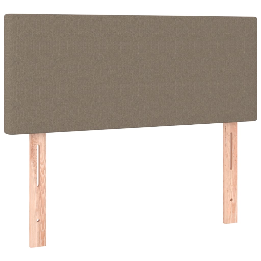 Κρεβάτι Boxspring με Στρώμα Taupe 90x200 εκ. Υφασμάτινο