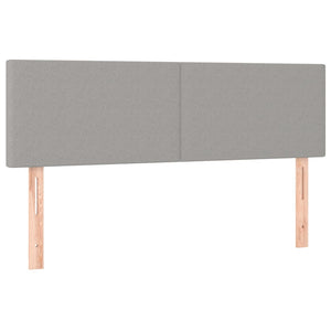 Κρεβάτι Boxspring με Στρώμα Ανοιχτό Γκρι 140x190 εκ. Υφασμάτινο