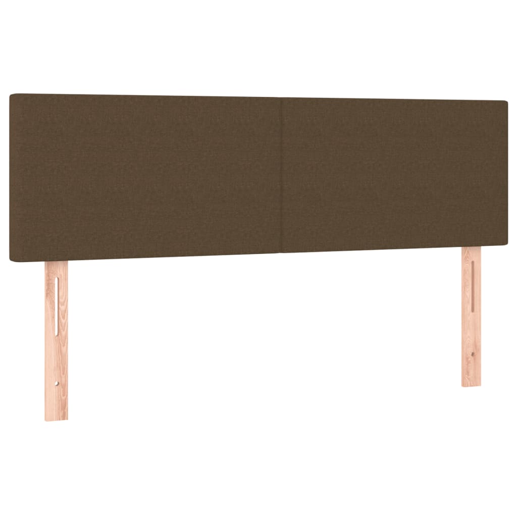 Κρεβάτι Boxspring με Στρώμα Σκούρο Καφέ 140x200 εκ Υφασμάτινο