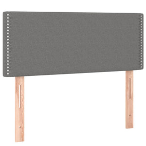 Κρεβάτι Boxspring με Στρώμα Σκούρο Γκρι 90x190 εκ. Υφασμάτινο