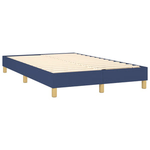 Κρεβάτι Boxspring με Στρώμα Μπλε 120x200 εκ. Υφασμάτινο