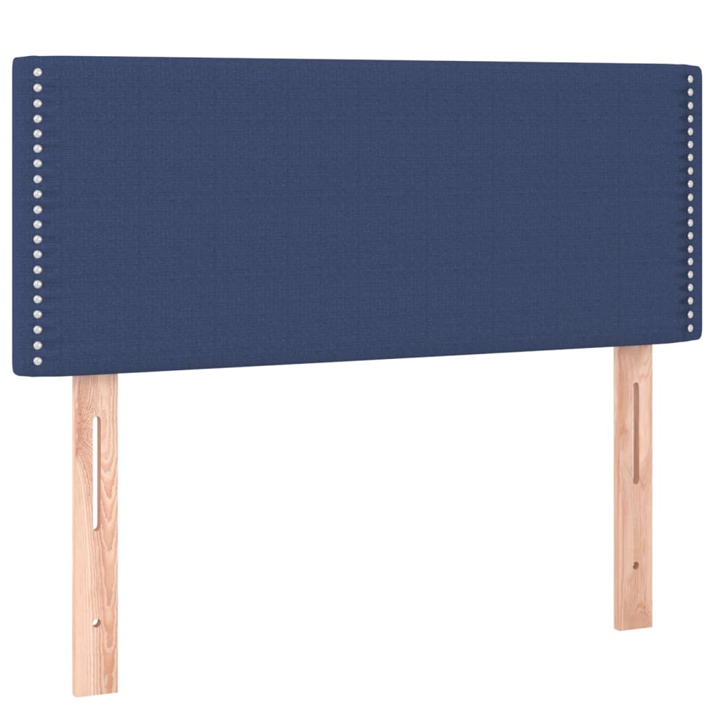 Κρεβάτι Boxspring με Στρώμα Μπλε 120x200 εκ. Υφασμάτινο