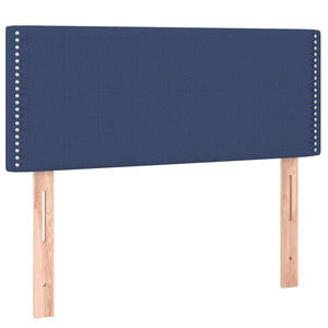 Κρεβάτι Boxspring με Στρώμα Μπλε 120x200 εκ. Υφασμάτινο