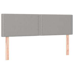 Κρεβάτι Boxspring με Στρώμα Ανοιχτό Γκρι 140x200 εκ. Υφασμάτινο - Pakobazaar