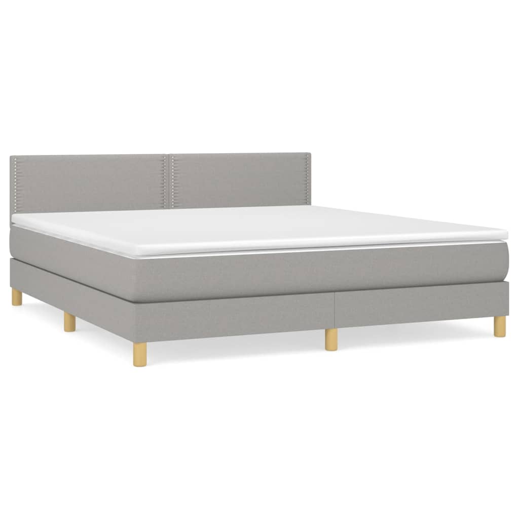 Κρεβάτι Boxspring με Στρώμα Αν. Πράσινο 160x200εκ Υφασμάτινο