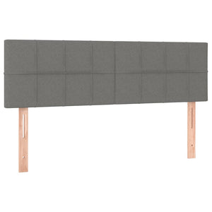 Κρεβάτι Boxspring με Στρώμα Σκούρο Γκρι 140x190 εκ. Υφασμάτινο