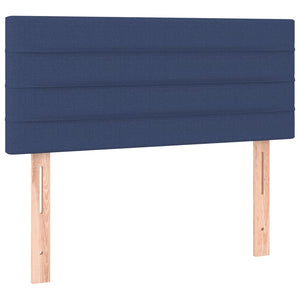 Κρεβάτι Boxspring με Στρώμα Μπλε 80x200 εκ. Υφασμάτινο