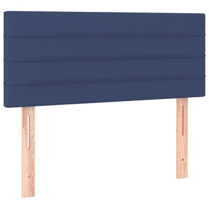 Κρεβάτι Boxspring με Στρώμα Μπλε 120x200 εκ. Υφασμάτινο