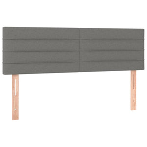 Κρεβάτι Boxspring με Στρώμα Σκούρο Γκρι 140x200 εκ Υφασμάτινο