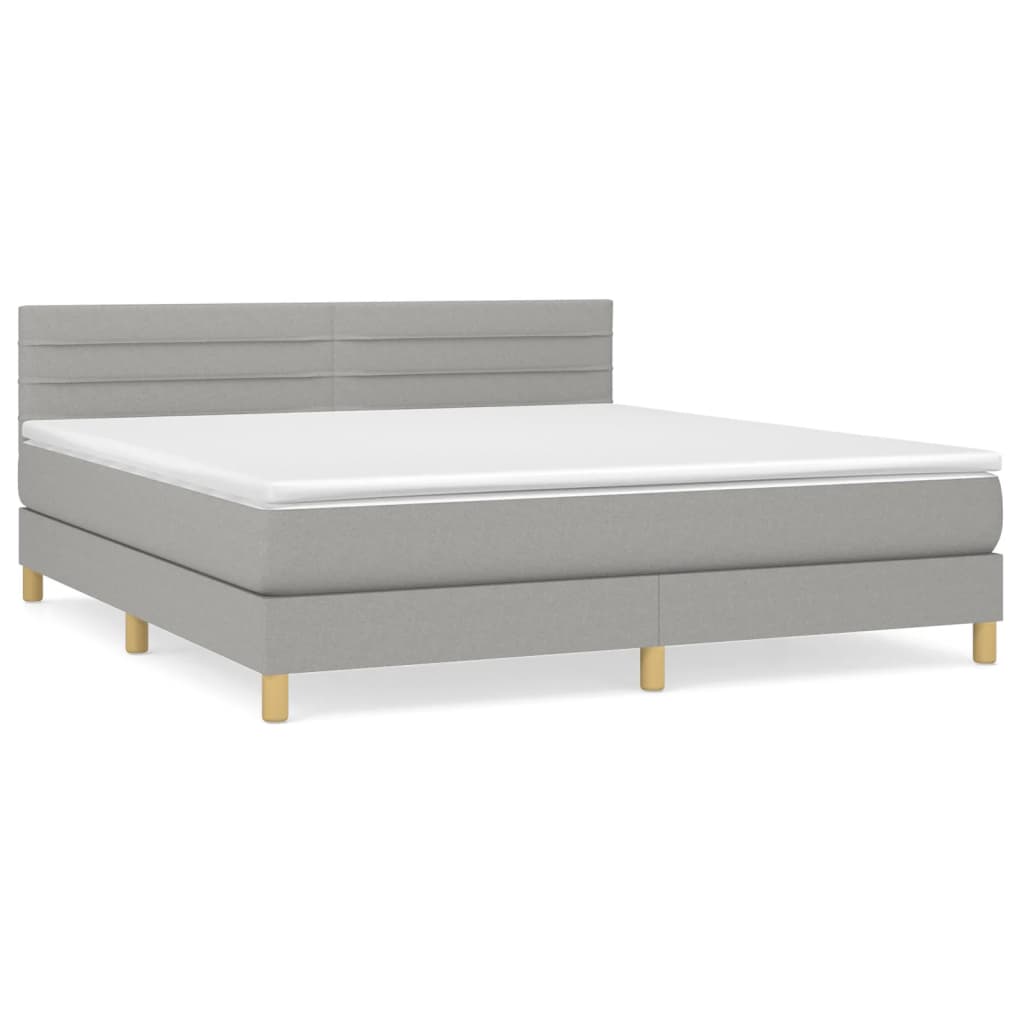 Κρεβάτι Boxspring με Στρώμα Αν. Πράσινο 160x200εκ Υφασμάτινο