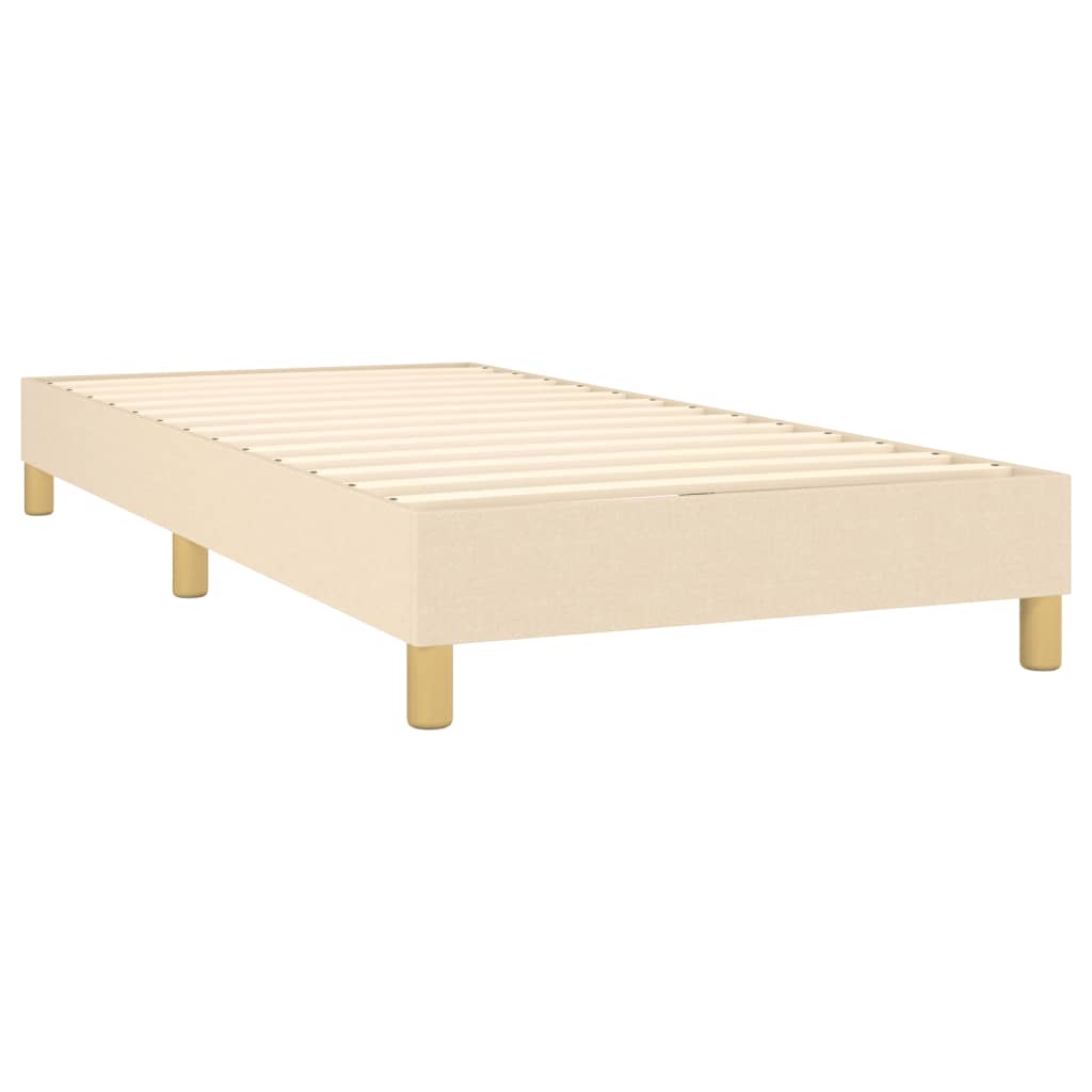 Κρεβάτι Boxspring με Στρώμα Κρεμ 100 x 200 εκ. Υφασμάτινο