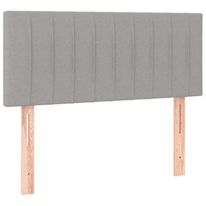 Κρεβάτι Boxspring με Στρώμα Ανοιχτό Γκρι 120x200 εκ. Υφασμάτινο
