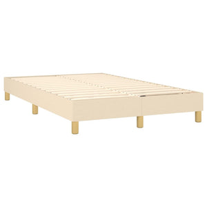 Κρεβάτι Boxspring με Στρώμα Κρεμ 120x200 εκ. Υφασμάτινο - Pakobazaar