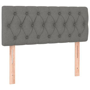Κρεβάτι Boxspring με Στρώμα Σκούρο Γκρι 90x190 εκ. Υφασμάτινο