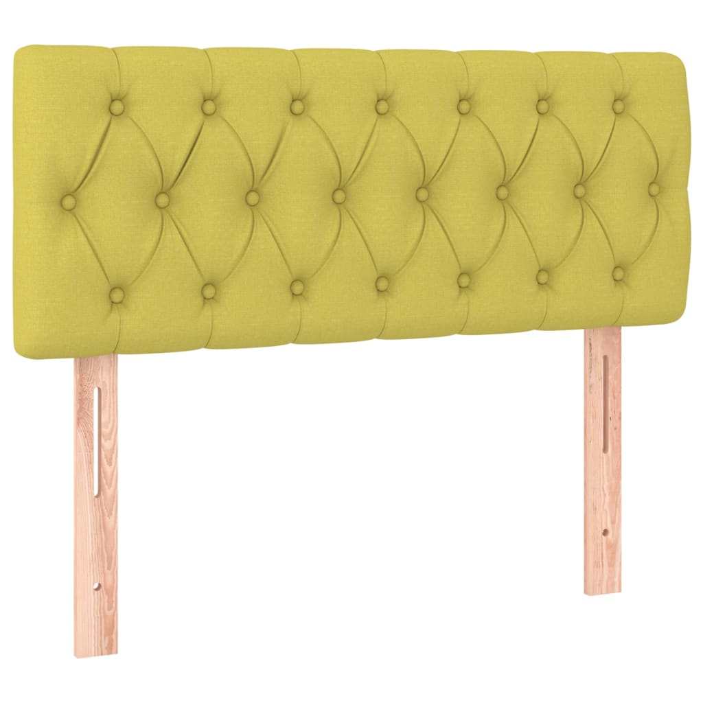 Κρεβάτι Boxspring με Στρώμα Πράσινο 90x200 εκ. Υφασμάτινο