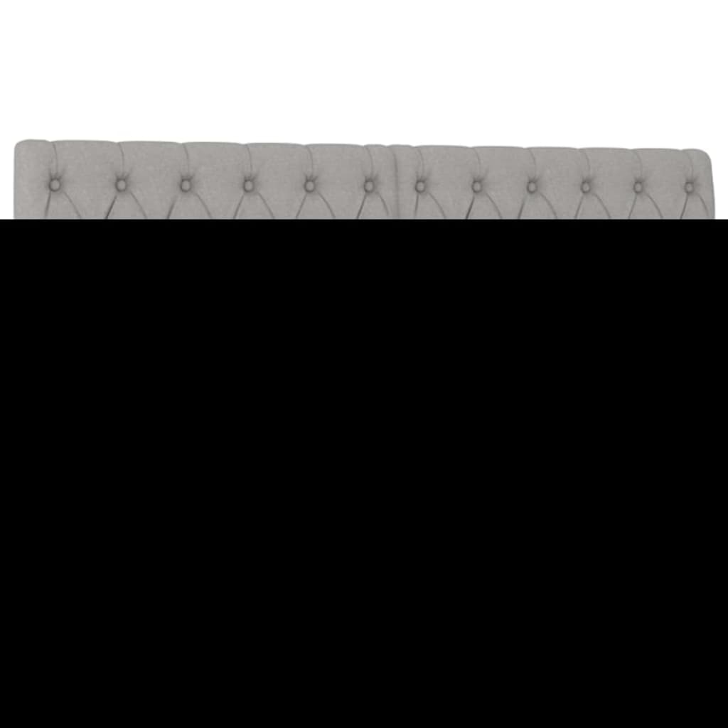 Κρεβάτι Boxspring με Στρώμα Ανοιχτό Γκρι 140x200 εκ. Υφασμάτινο