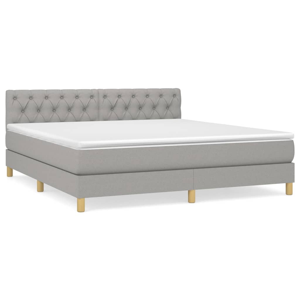 Κρεβάτι Boxspring με Στρώμα Αν. Πράσινο 160x200εκ Υφασμάτινο