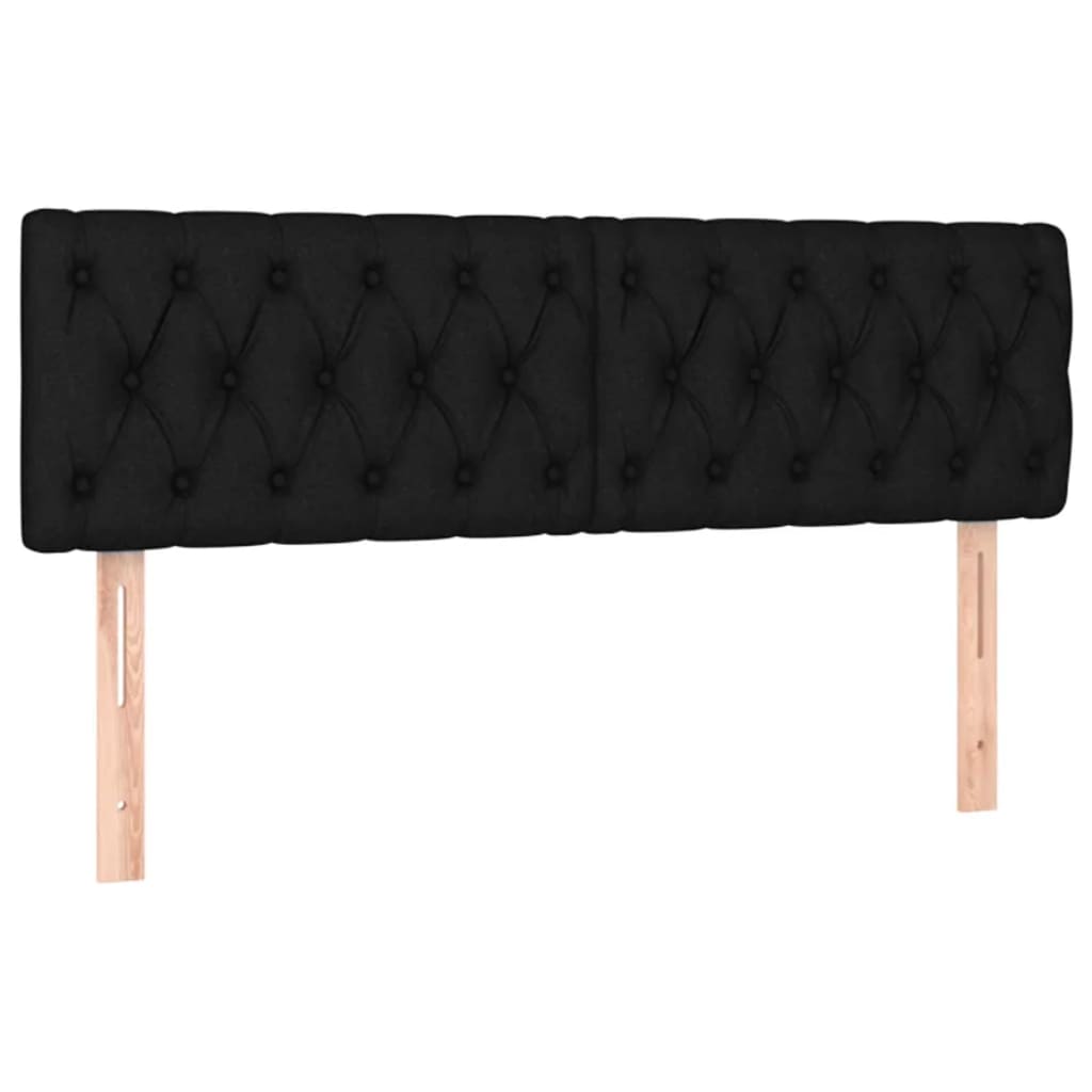 Κρεβάτι Boxspring με Στρώμα Μαύρο 160x200 εκ. Υφασμάτινο