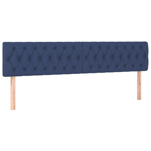 Κρεβάτι Boxspring με Στρώμα Μπλε 180x200 εκ. Υφασμάτινο