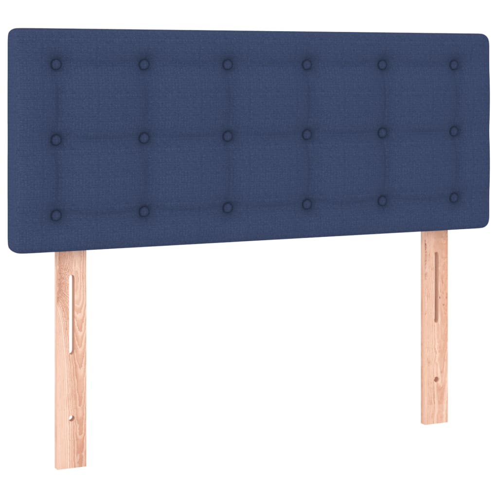 Κρεβάτι Boxspring με Στρώμα Μπλε 120x200 εκ. Υφασμάτινο