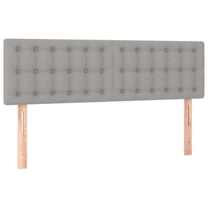 Κρεβάτι Boxspring με Στρώμα Ανοιχτό Γκρι 140x190 εκ. Υφασμάτινο