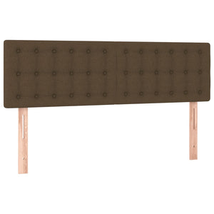 Κρεβάτι Boxspring με Στρώμα Σκούρο Καφέ 140x200 εκ Υφασμάτινο